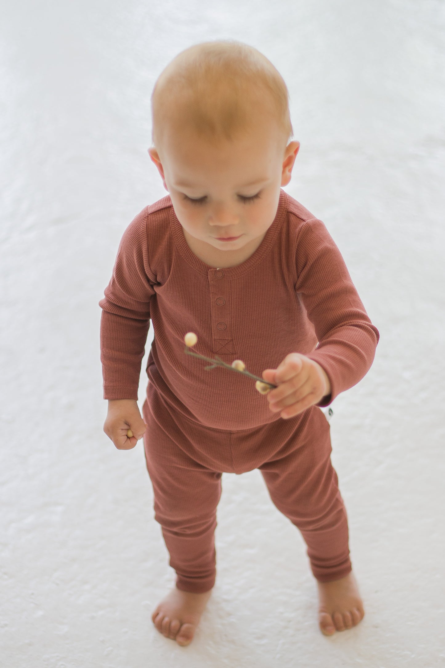 Long Sleeve Henley Rib Bodysuit