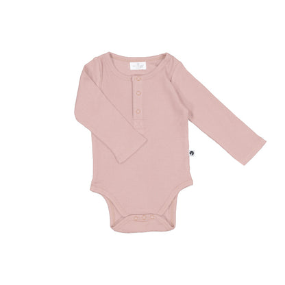 Long Sleeve Henley Rib Bodysuit