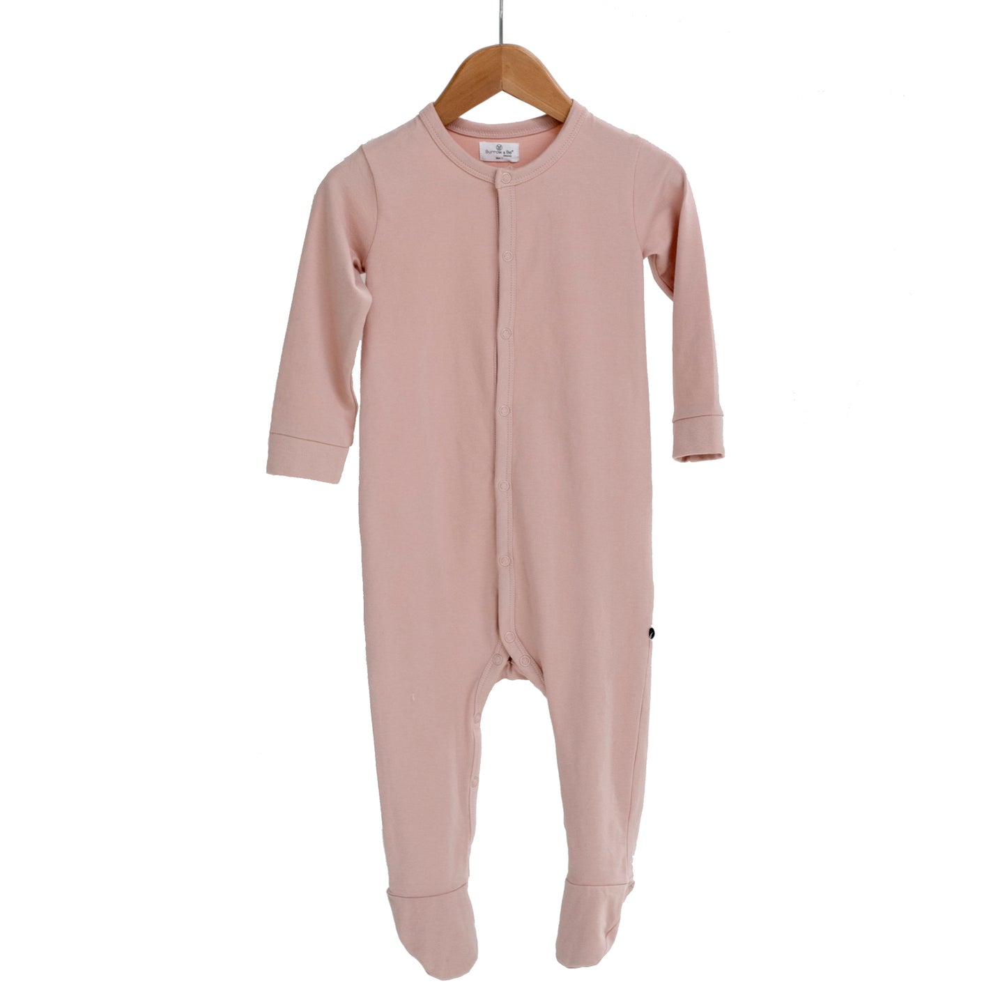 Essential Sleep Suit in Dusty Rose, designed by Burrow and Be