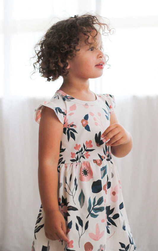 Pink Clementine Flutter Dress