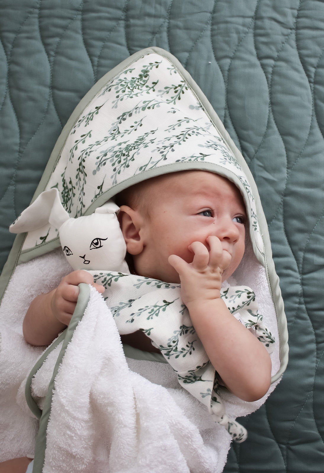 String of Pearls Baby Hooded Towel