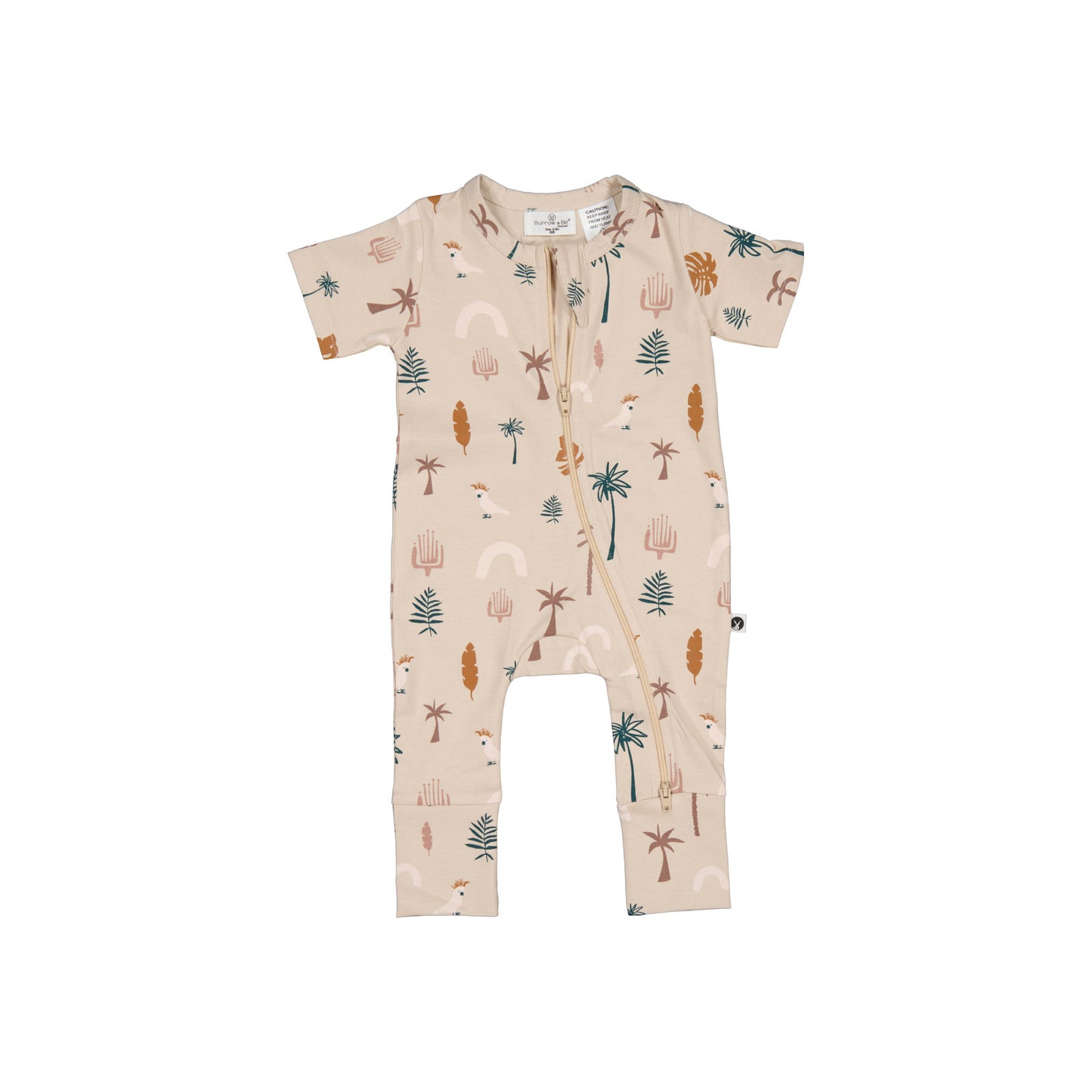 Burrow and Be Jungle Stamp Zip Suit