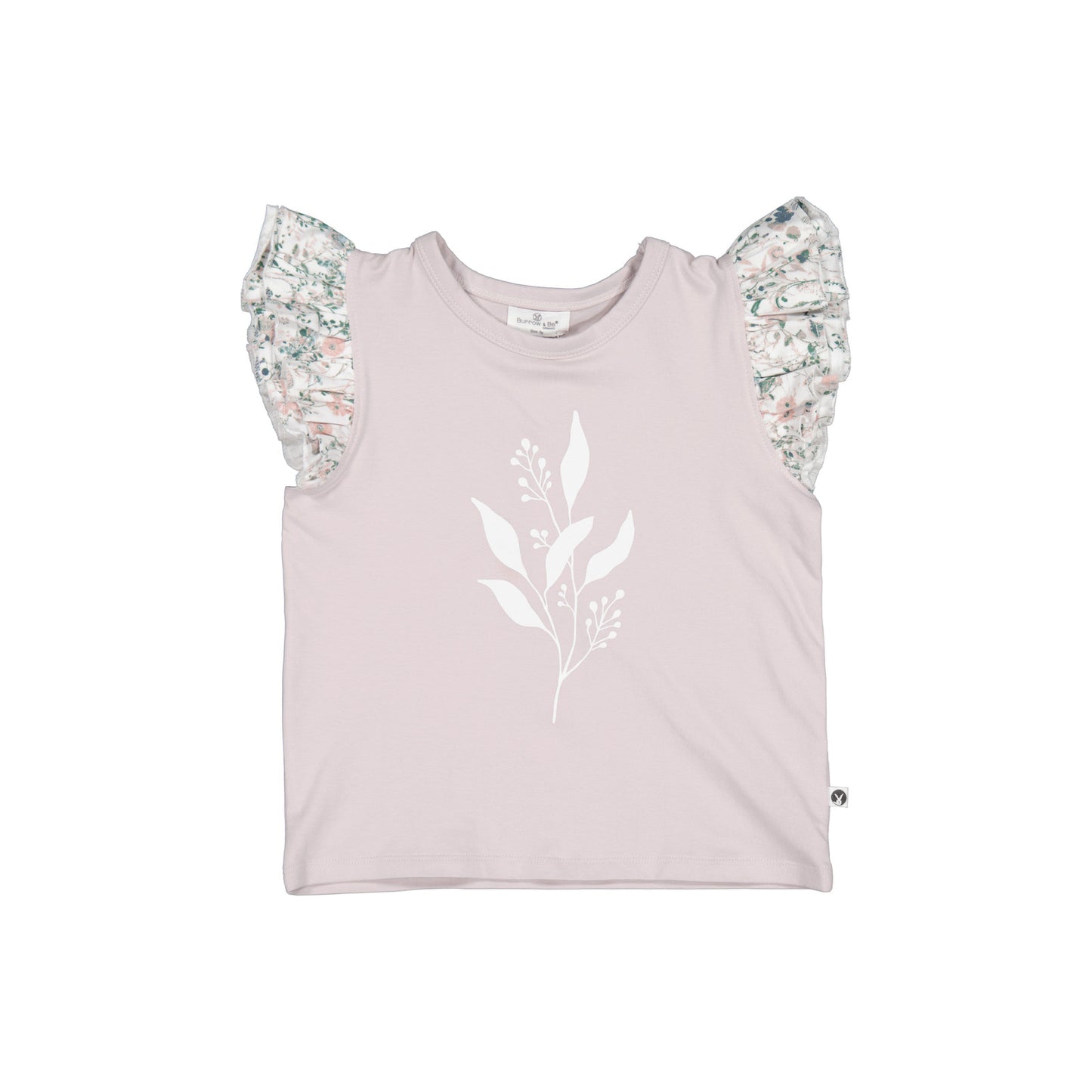 Wildflower/Lavender Flutter T-Shirt, designed by Burrow and Be