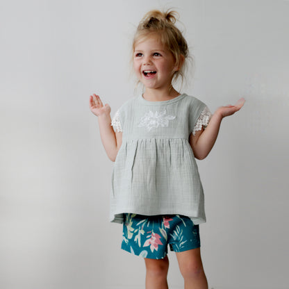 Green Leavings Lyla Shorts