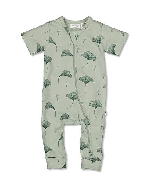 Burrow and Be Ginkgo short sleeve zip suit